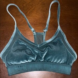 PINK Victoria's Secret Blue Racerback Bra with Light Padding